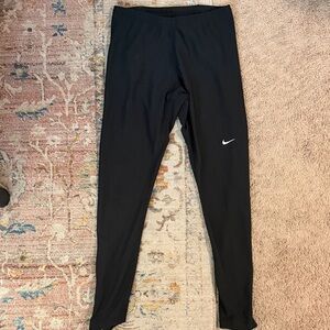 Nike Black Womens' Athletic Leggings with White Swoosh